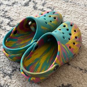 Tie Dye crocs size 11